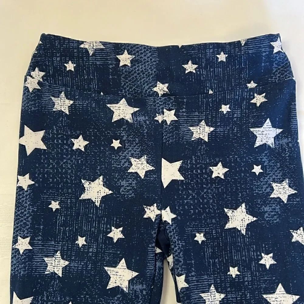 Patriotic Soft Blue Star Capris - Size 0-2